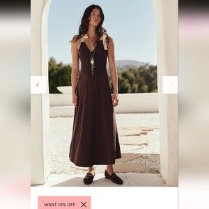 Free People Chocolate Brown Maxi Dress